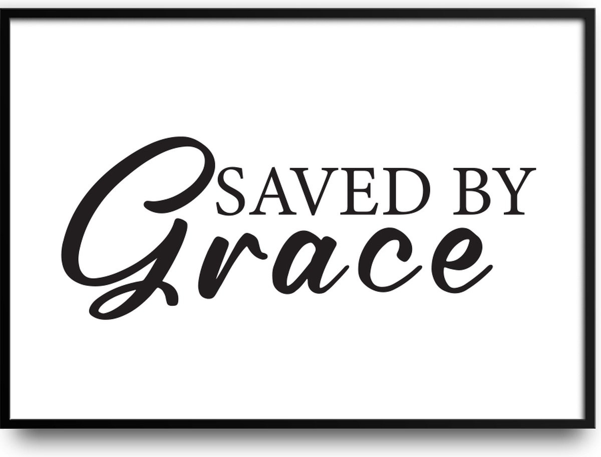 Saved by Grace fotolijst met glas 40 x 50 cm voor in de woonkamer