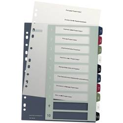 Leitz 1237 Style Register DIN A4 1-10 Polypropylen Mehrfarbig 10 Registerblätter extrabreit, PC-beschriftbar 1237-00-00