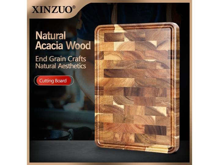 XINZUO Planche à découper en bois d'acacia, couper JxFruit Viande Cuisine de qualité décennie s à découper en bois Outils de cuisine non alds