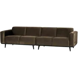Bigsofa Statement Samt, modernes Design, taupe, 280 cm breit, weiche Polsterung