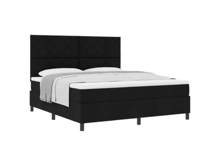 vidaXL Boxspringbett mit Kopfteil Schwarz 180 x 200 cm Stoff Zwei Höhenoptionen für Flexibilität, Modernes Design, das zu jedem Schlafzimmer passt, Garantiert Komfort durch bessere