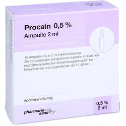 PROCAIN pharmarissano Ampulle 0,5% 2 ml Inj.-Lsg.
