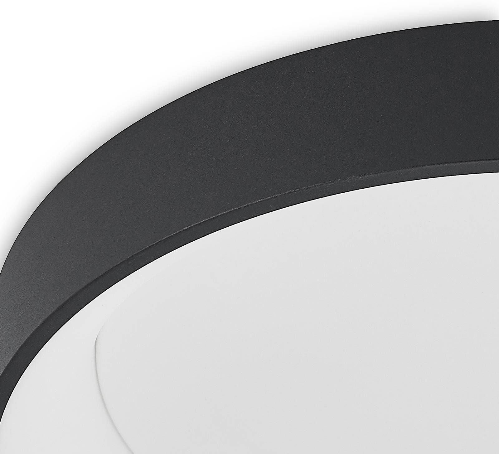 Lampa sufitowa LED Aleksi Arcchio, możliwość ściemniania, czarny, kuchnia, metal, nowoczesny