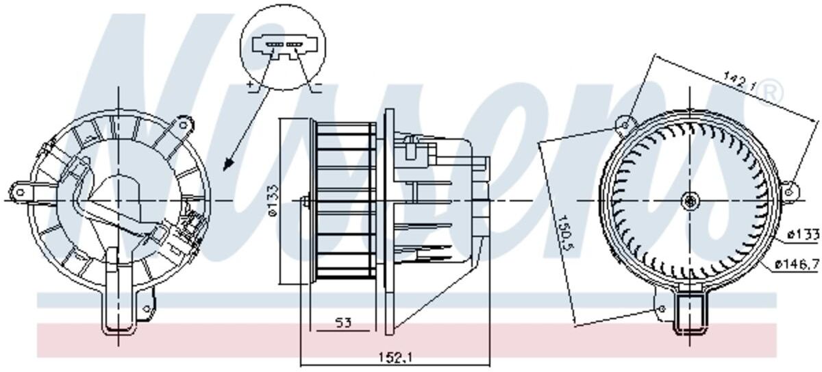 Innenraumgebläse NISSENS 87546
