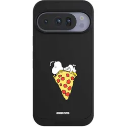 Nivocase Handyhülle für Google Pixel 10 Pro Hülle NIVOpure Case Schwarz Pizza Peanuts Snoopy (Google Pixel 10 Pro), Smartphone Hülle, Schwarz