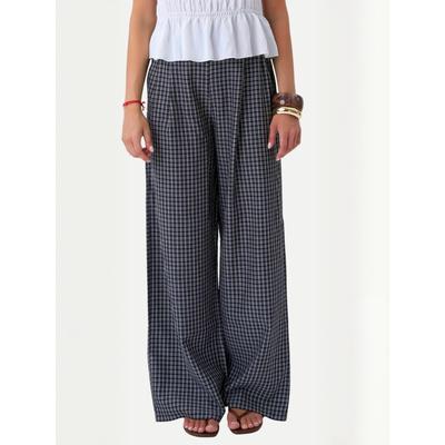 Chinos ITS MAY "ITS MAY Trouser Silvia", Damen, Gr. S, Normalgrößen, grau (schwarz), Obermaterial: 100% Baumwolle, Hosen