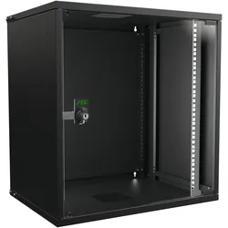 Enoc Wandschrank SNP 12HE sw 19550x400x582mm W3 124SSNP (10.86 HE, 19 Zoll Rack), Serverschrank, Schwarz
