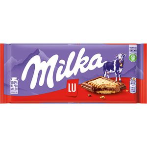 Milka Tafelschokolade Lu Kekse, 30% Kakaogehalt, mit Keks, zartschmelzend & knusprig, 87 g