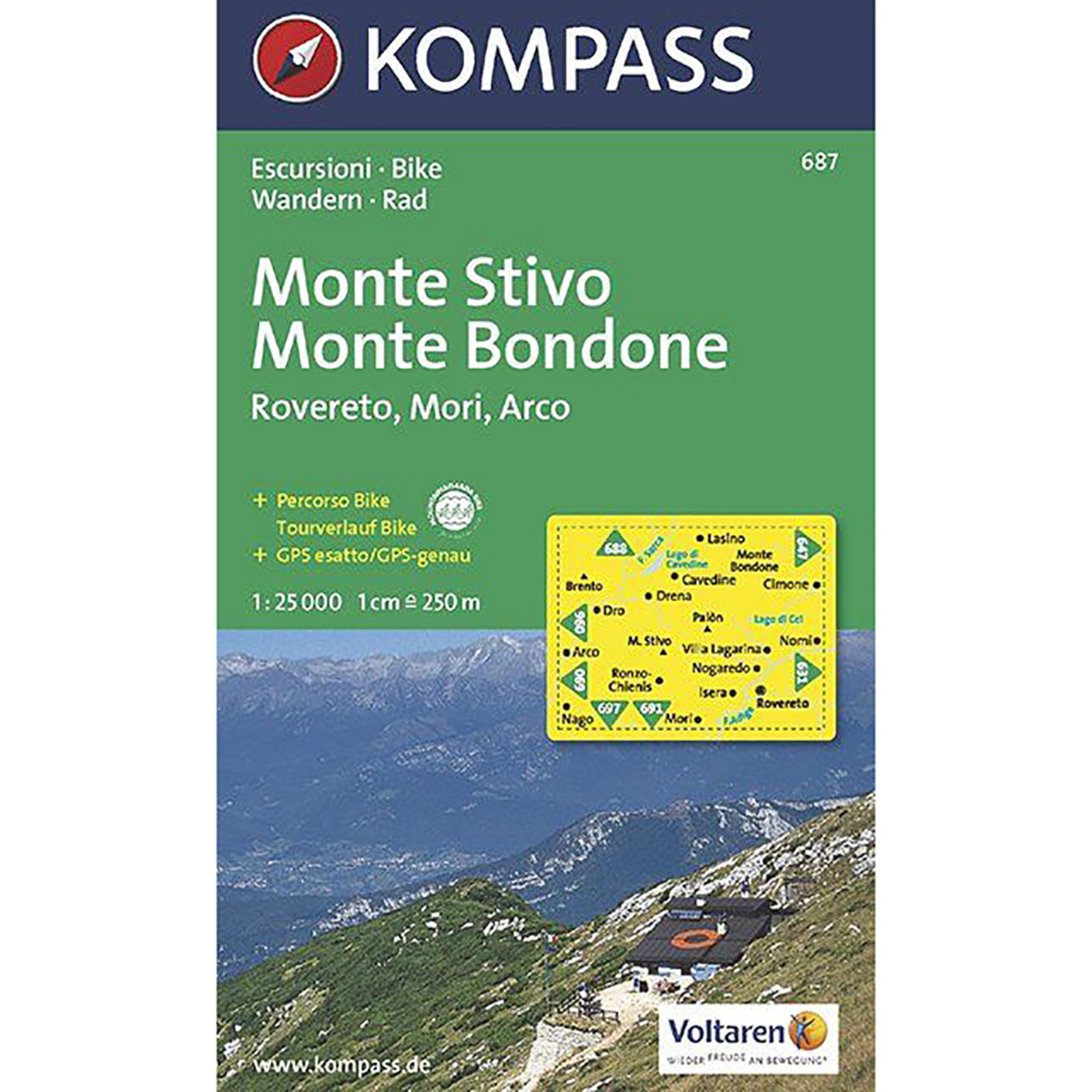 Kompass Verlag WK 687 Monte Stivo - Monte Bondone Topografische Karten