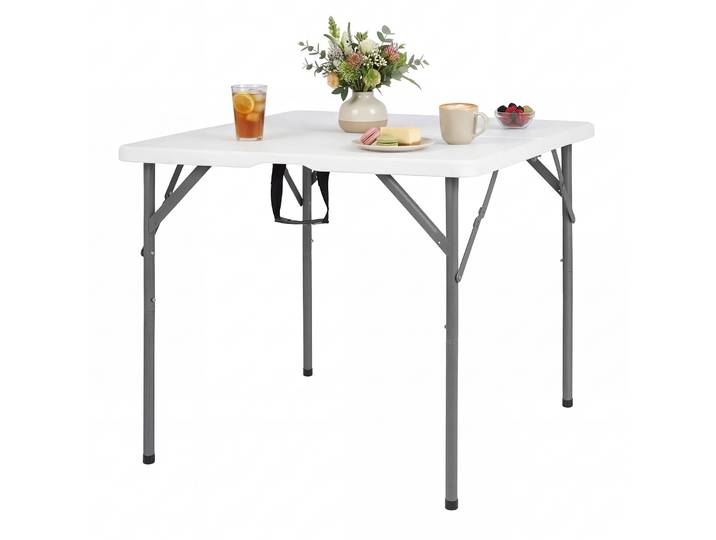 Opvouwbare Campingtafel voor 4 Personen Opvouwbare Tafel van HDPE met Draaghandvat Opvouwbare Tuintafel