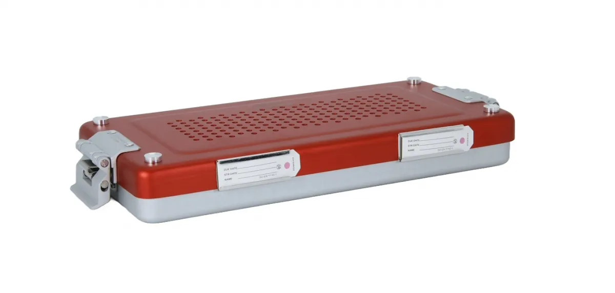 Zepf medical instruments GmbH Kleinset-Mini-Sterilisiercontainer Alu 300 x 140 x 40 mm nur Deckel gelocht Rot 88-3909-31