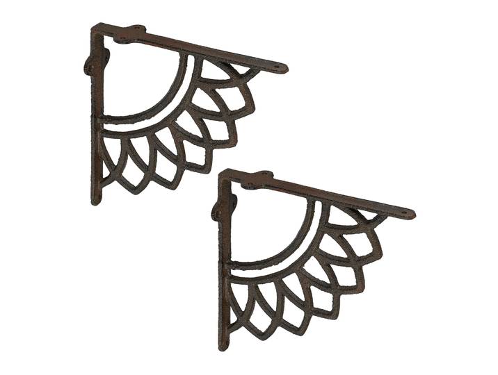 Regalträger 2er-Set Mandala-Design Braun