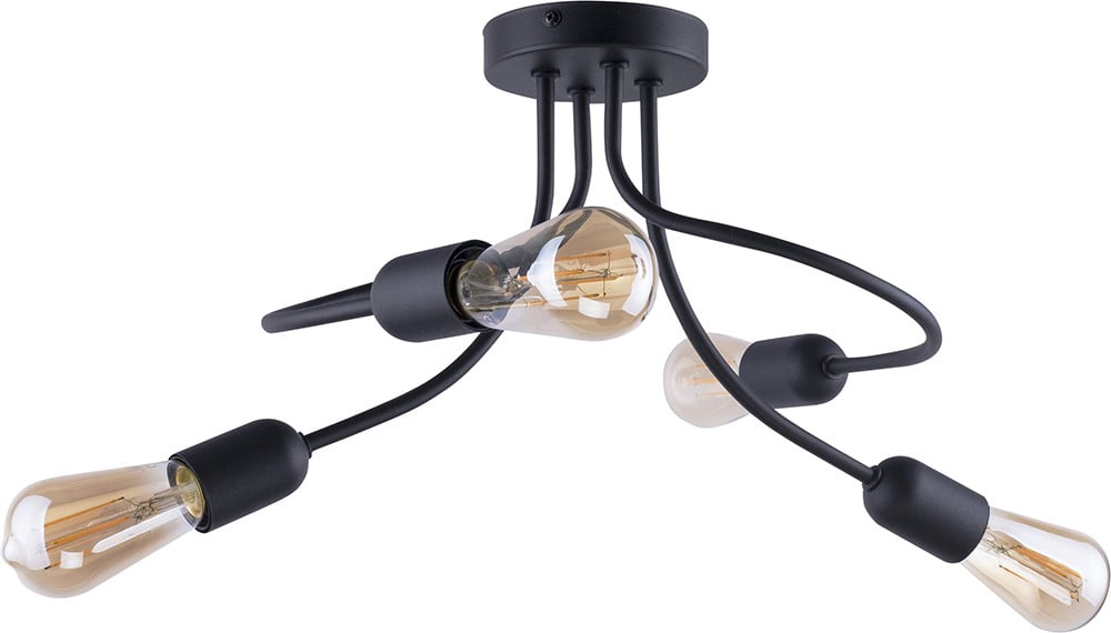 TK Lighting Plafondlamp FADO, zwart, led