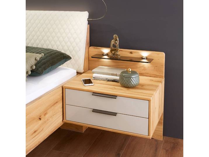 Nachtkommoden-Paneel 60 x 20 x 12cm Braun mit Beleuchtung