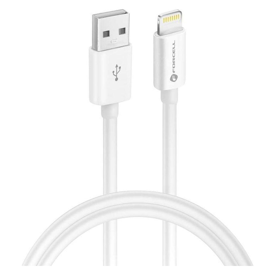 Forcell Cable F-ENERGY C703 cable USB A to Lightning MFi 2,4A 12W 1 m white (1 m, USB 2.0, 12 W) (49639871)