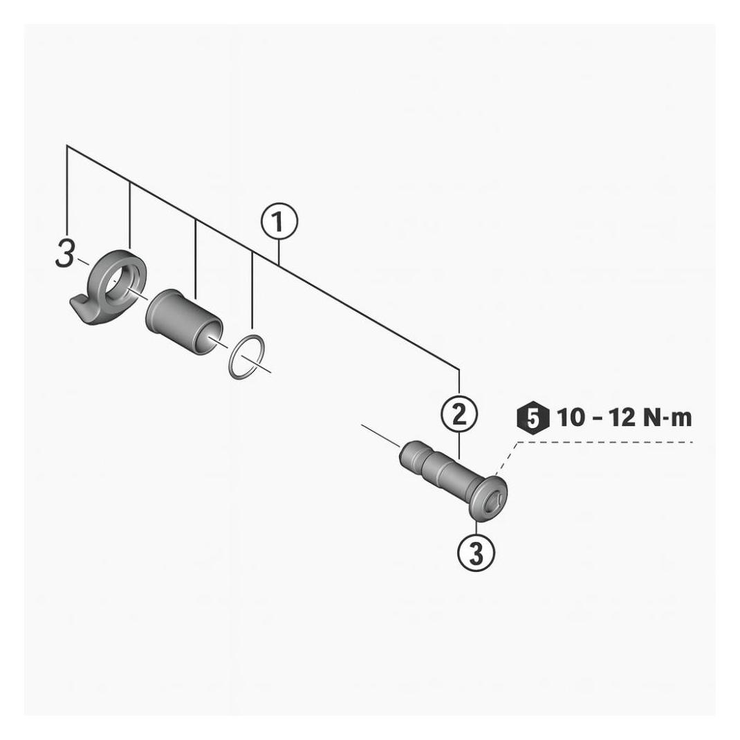 Shimano B-Achse Einheit f.RD-M8250 (66448016)