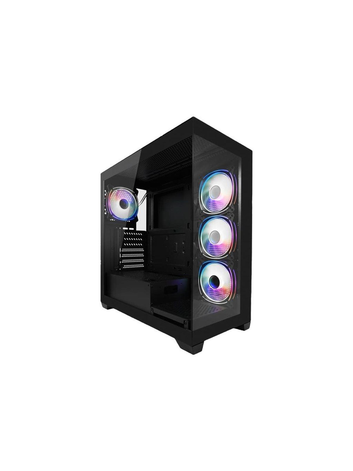 LC Power 715B - midi-tower - ATX - Gehäuse - Tower - Schwarz