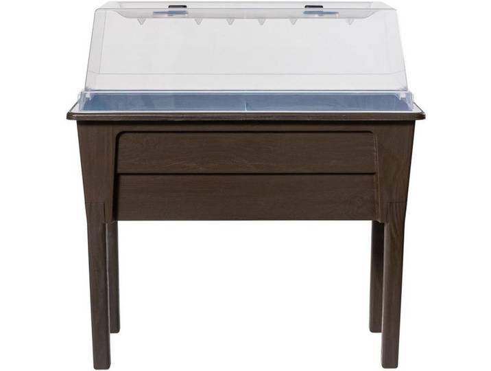 Hochbeet Kunststoff Victoria 78x81x38 cm Braun