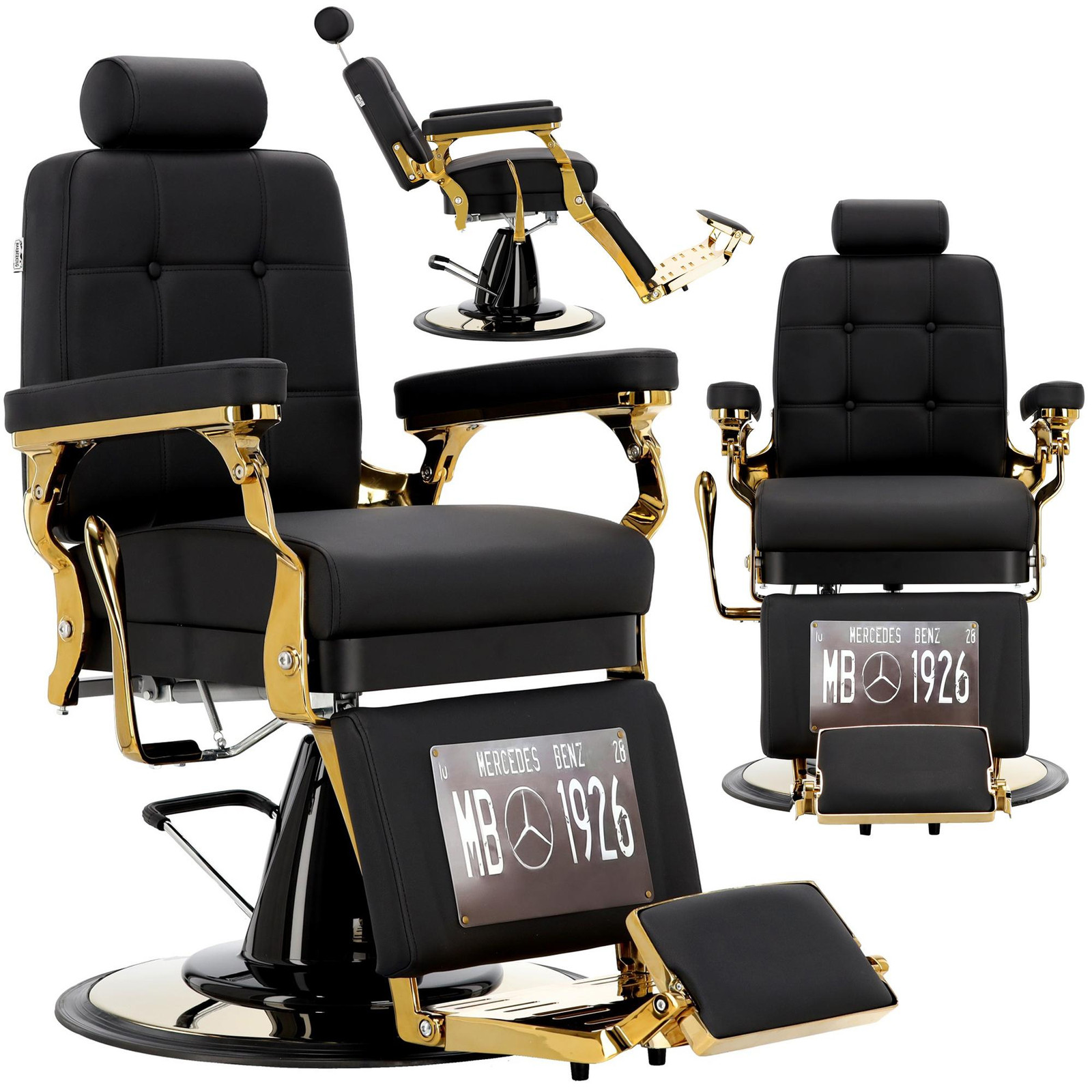 Barberking Kostas hydraulische kappersstoel voor professionele barber shops en kapsalons