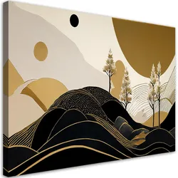 WANDBILD landschaft abstrakter glamour golden