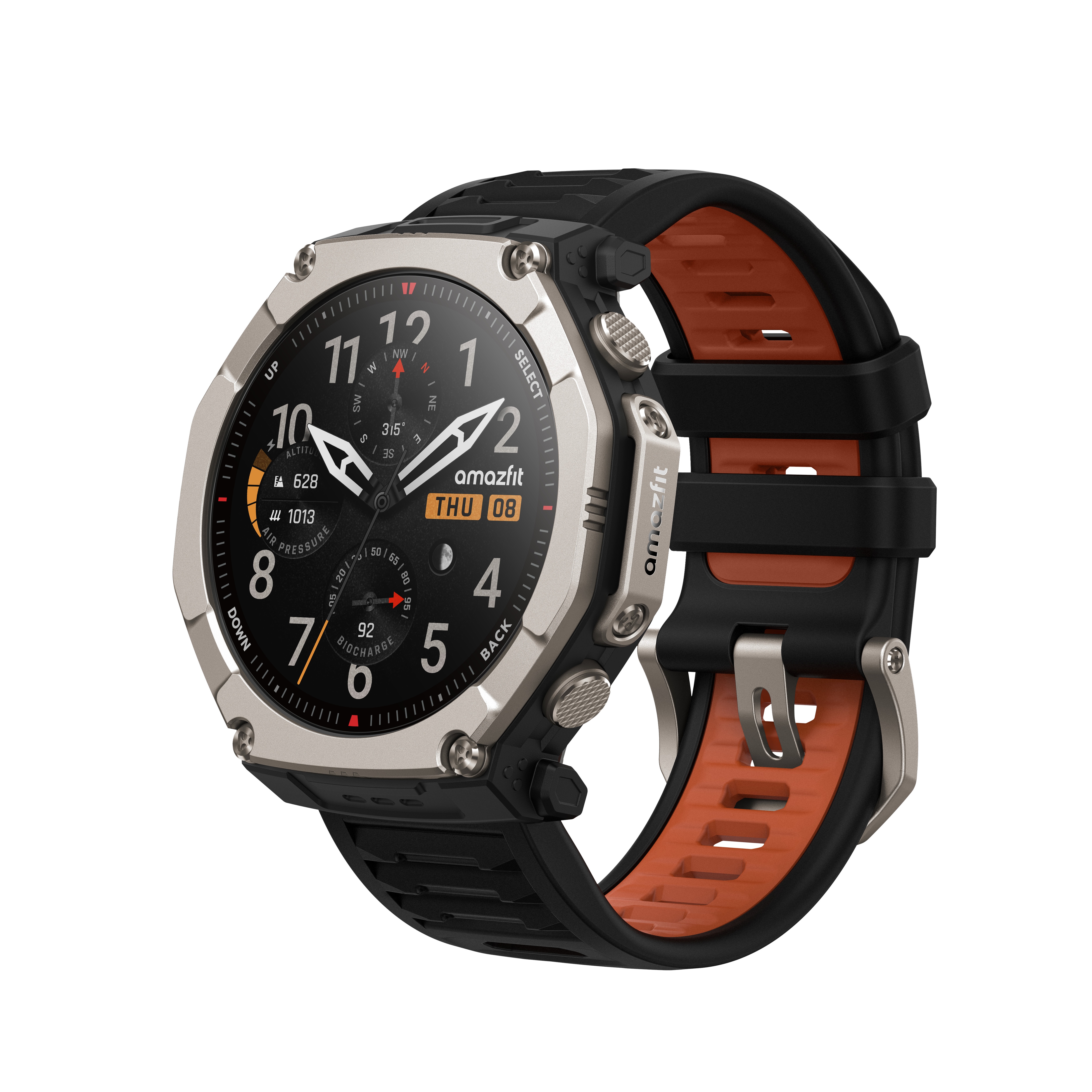 Amazfit T-Rex Ultra 2 51mm Outdoor Smartwatch GPS HYROX Black Magma W2550GL2N