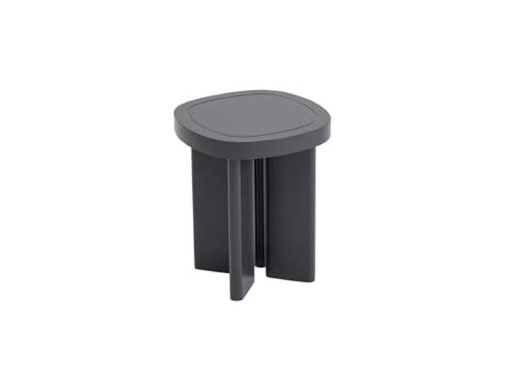 Hanah Home Moderner Grauer Beistelltisch, 42 x 49 x 42 cm 100% MDF mit Holzbeinen Stilvolles und funktionales Design für Zuhause und Büro