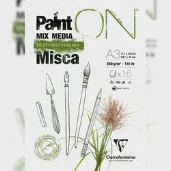 Clairefontaine 2x PaintON Misca, Block A3 15 Blatt 250g, Mixed Media - 976122C