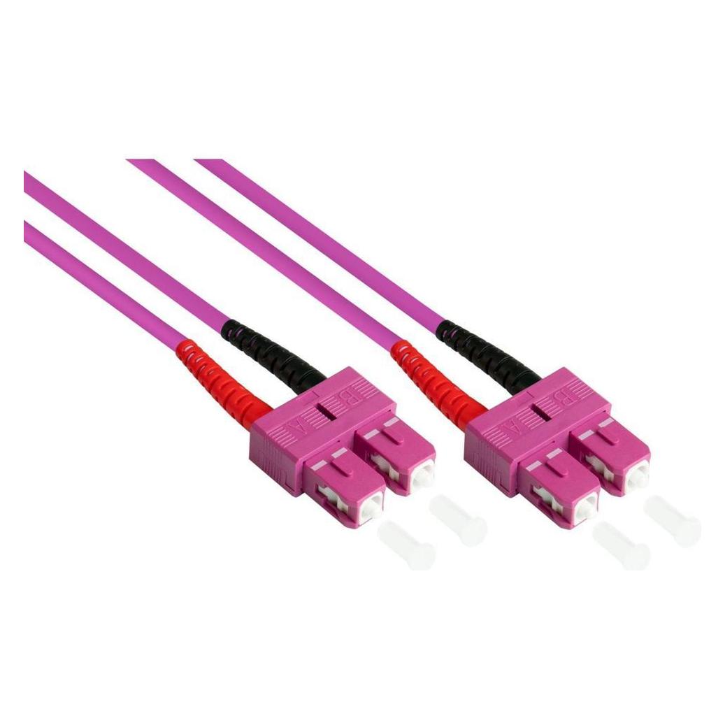 Varia SO-32863 - Patchkabel LWL Duplex OM4 (Multimode, 50125) SCSC, LSZH, 2m (2 m) (SO-32863)