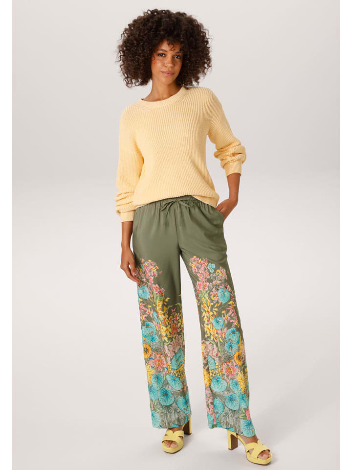 Aniston Hose in Khaki/ Bunt - 46