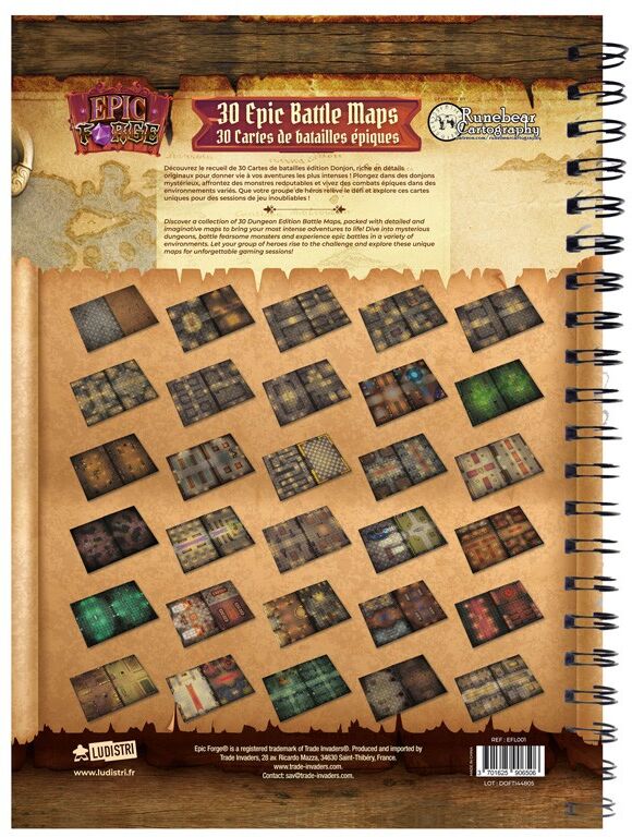 Rio Livre plateau de jeu : Donjons (305x420 mm) format A3