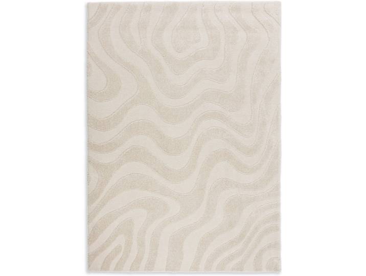 Teppich Blaze 251 , weiß, B:80cm H:28mm L:150cm, Polyester, SCHÖNER WOHNEN-KOLLEKTION, Teppiche, Teppich, Indoor, pflegeleicht, verschiedene Formen, Hoch Tief Struktur