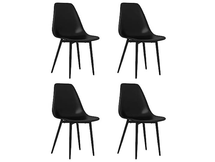 vidaXL 4X Esszimmerstuhl Küchenstuhl Essstuhl Lehnstuhl Wohnzimmerstuhl Stuhl Set Stühle Esszimmerstühle Küchenstühle Essstühle Schwarz PP