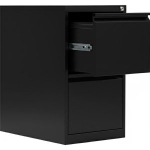 Lüllmann Hängeregisterschrank 560219, 1-bahnig, 2 Schübe, schwarz