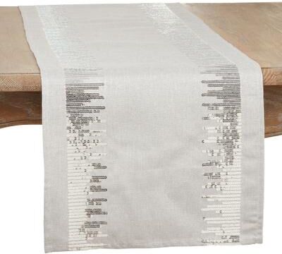 "Saro Lifestyle Sequin Design Table Runner - 16""x72"""