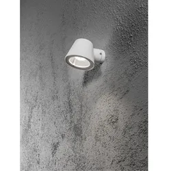 Konstsmide Außen-Wandleuchte TRIESTE, GU10 max. 35W, Weiß, Aluminium / Acrylglas klar KON-7523-250