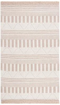 SAFAVIEH Handmade Natura Afroditi Rustic Boho Fringe Wool Rug