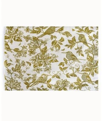 French Home Set of 4 Honeysuckle Placemats - Chartreuse