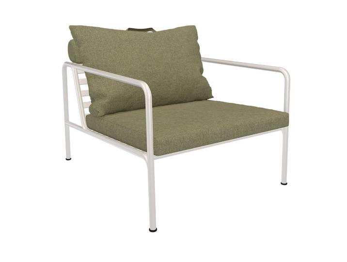 Houe AVON Loungesessel Kissen: Leaf. Gestell: Muted white
