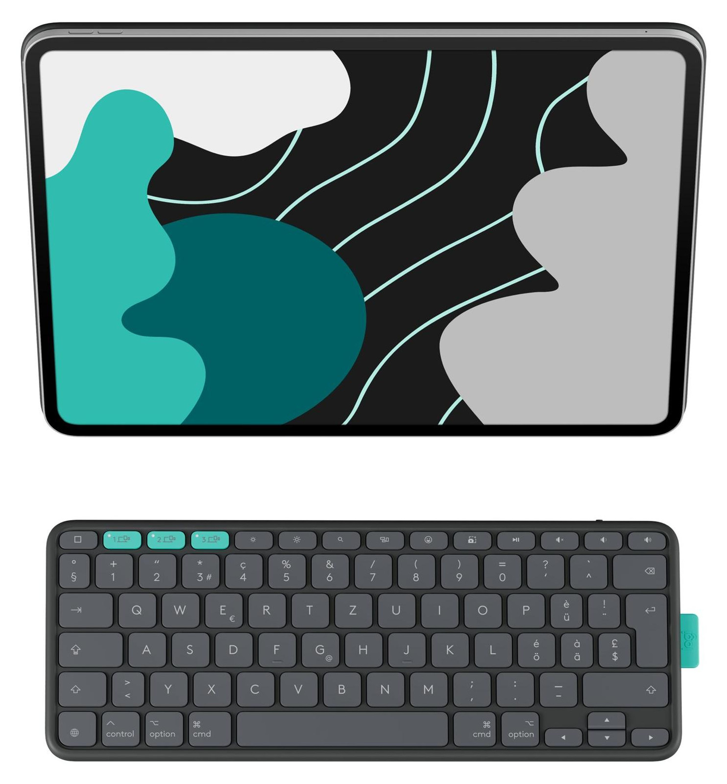 Logitech Flip Folio hoes met AZERTY-layout voor Apple iPad Pro 13-inch (M4) en iPad Air 13-inch (M2 & M3)