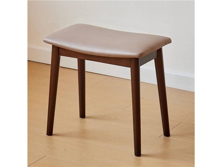 Tabouret de vanité, tabouret de piano rembourré, coussin de tabouret de selle, tabouret de pied en cuir, chaise de maquillage avec pieds en bois massif, tabourets de vanité