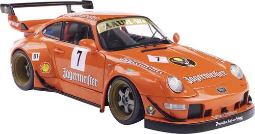 Solido PKW Modell Porsche RWB BODYKIT JÄGERMEISTER orange Fertigmodell PKW Modell