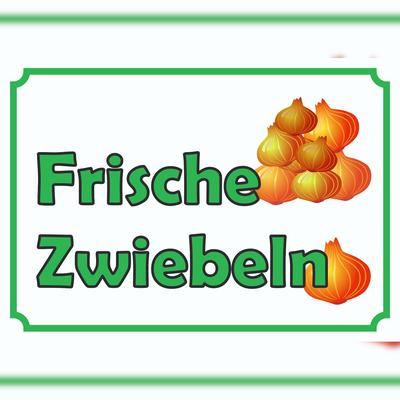 HB-Druck Verkaufsschild Schild Zwiebeln A0 Rückseite selbstklebend