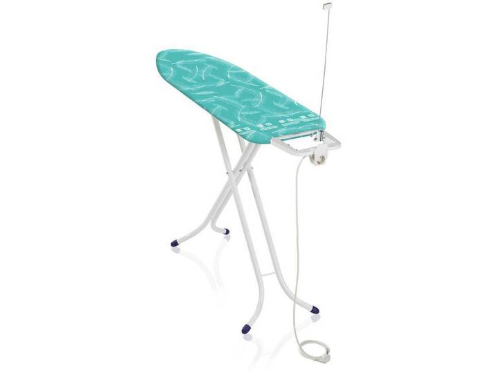 Leifheit Bügelbrett, Türkis, 76 cm Schubladen, 120x38 cm, Bügeleisenablage, Haushalt & Reinigung, Wäschepflege, Bügelbretter & Bezüge