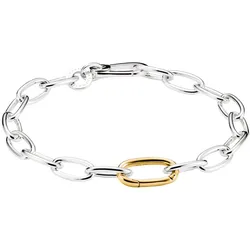 Thomas Sabo C1204-413-7 Charm-Armband Zweifarbig mit Connect-Link, 19 cm