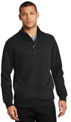CornerStone CS626 1/2-Zip Job Shirt in Black size 2XL   Cotton/Polyester Blend
