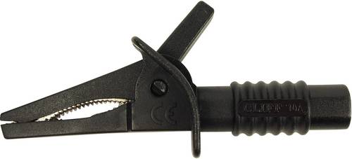 Cliff CRC/01 Sicherheits-Abgreifklemme Steckanschluss 4mm CAT II 1000 V, CAT III 600V Schwarz