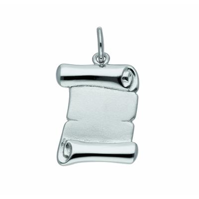 Kettenanhänger ADELIA´S "Gravurplatte Buchrolle 925 Silber", silber, Schmuckanhänger, Damen, Silber 925 (Sterlingsilber), Kettenanhänger, Silberanhänger Buchrolle