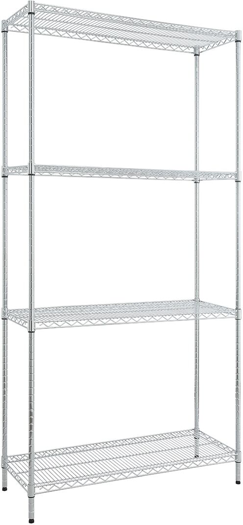 KITHOME Estantería Cromada Modus Pro 180 x 90 x 45 cm. Cromo brillo