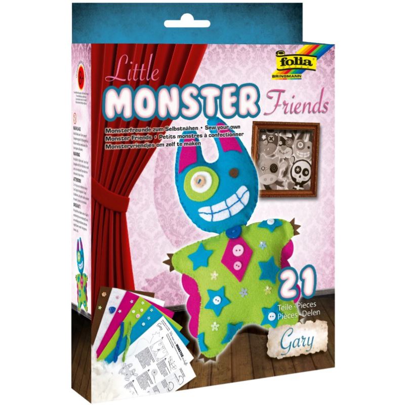 folia Nähset Monster Friends Gary mehrfarbig