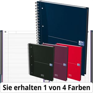 Oxford Collegeblock 353002506, European Book, A4, Rand rundum, 90 g/m² mit Register, liniert 5 Stück